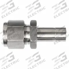 BRENNAN INDUSTRIES Compression Fitting Straight: 3/8 in OD x 3/8 in OD Fitting Size, Stainless Steel (MPN NS2406-06-06-SS). Key specifications — Series: NS2406; Brand: BRENNAN INDUSTRIES.