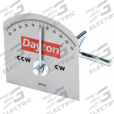 Dayton Fan Blade Pitch Gauge: Polished Stamped Aluminum, 4 in Overall Lg, 2PYL9 - Blower Maintenance Tools