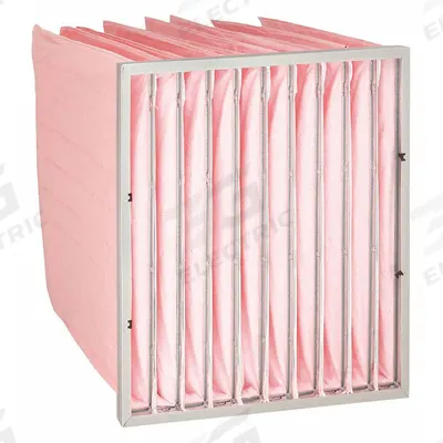 GRAINGER Pocket Air Filter: 24 in x 24 in x 20 in, MERV 13, Pink, Synthetic - MERV 13 Pocket Air Filters