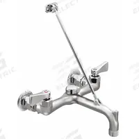 MOEN Straight Service Sink Faucet: Wall, Brass, Chrome, 2.2 gpm Flow Rate, Straight, Trim and Valve (MPN 8230). Key specifications — Color/Finish: Chrome; Includes: Trim and Valve.