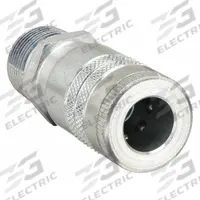 PARKER Quick Connect Hose Coupling: 1/2 in Body Size, 3/8 in Hose Fitting Size, 3/8"-18 Thread Size (MPN 16E). Key specifications — Thread Size: 3/8"-18; Brand: PARKER; Hose Fitting Gender: Male; Coupling Locking Type: Sleeve.