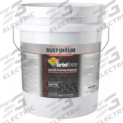 RUST-OLEUM Concrete Repair Compound: TurboKrete, Epoxy, 30 lb Container Size, Pail - High-Performance Concrete Repair Compounds