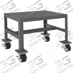 DURHAM MFG Work Table: Fixed Ht, Steel, 24 in x 18 in, 2,000 lb Overall Load Capacity (MPN MTM182418-2K195). Key specifications — Unit Type: Not Expandable or Modular; Assembly: Fully Assembled; Wheel Material: Phenolic; Frame Material Finish: Powder Coated; Mobility: Casters; Height Adjustability: Fixed Height; Caster Type: (4) Swivel Locking; Frame Construction: Welded Only.