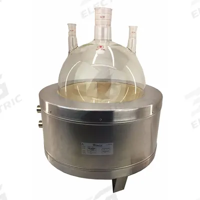 GLAS-COL Stirring Mantle: 22 L Capacity, 770 W Watt - Max, Aluminum, 400°C Temp - Max - Metal-Housed Heating Mantles with Built-in Magnetic Stirrers