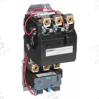 SIEMENS NEMA Magnetic Motor Starter: Non-Reversing, 3 Poles, NEMA Size 4, 135 A, 240V AC Coil (MPN 14JUH32AG). Key specifications — Brand: SIEMENS; Auxiliary Contact Form: 1NO; Coil Voltage: 190-220/220-240V AC; Phase: Three; Terminal Connection Type: Screw Terminals; Auxiliary Contacts Included: 1NO; Signaling Features: Pilot Light; Thermal Units Required: None (Not Applicable to Electronic Overloads).