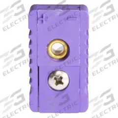 DAYTON Thermocouple Connector: Jack, For Type E Thermocouple Type, Mini Jack, 2 Pins, Flat, Flat (MPN 794F55). Key specifications — Pin Shape: Flat; Product Type: Jack; Contact Material: Constantan; Connector Type: Mini Jack; Brand: DAYTON; Color: Purple; Body Material: Thermoplastic Nylon; Manufacturer Part Number: 794F55.