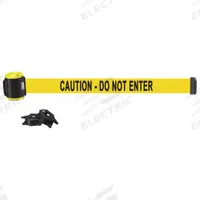 BANNER STAKES Magnetic Wall Mount Barrier: Magnet, 15 ft Belt Lg, Caution Messaging, Yellow (MPN MH1502). Key specifications — attr981520: Black; attr981527: Black; attr193646: BANNER STAKES; attr981511: Yellow.