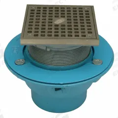 ZURN Floor Drain: 8 in Overall Dia, 5 in Grate Size, 4 in Nominal Pipe Size, Cast Iron, Slotted (MPN GR-FS05NI-C4N-PS-CC). Key specifications — Brand: ZURN.