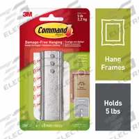 COMMAND Picture Hanger: 5 lb Wt Capacity, 1 Points per Hook, White, 5/16 in Overall Ht, 3 PK (MPN 17047-3ES). Key specifications — Brand: COMMAND; Color: White.