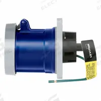 LEVITON Pin and Sleeve Receptacle: Blue, 250V AC, Three Phase, 100 A, 3 Pole, 4 Wire, IEC Grounding (MPN 4100R9WLEV). Key specifications — Brand: LEVITON.