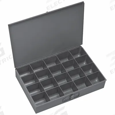 DURHAM MFG Compartment Drawer: 18 3/8 in x 12 1/2 in x 3 1/8 in, 3 1/16 in x 3 7/16 in x 2 15/16 in - Large Compartmented Boxes