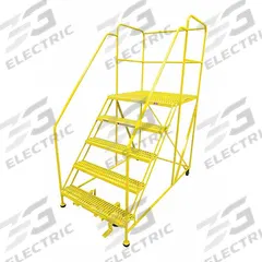COTTERMAN Work Platform: 4.2 ft Platform Ht - Max, 36 in x 48 in, Steel, 800 lb Load Capacity (MPN 5WP3648RA3B4B8AC2P6). Key specifications — Folding: Not Foldable; Mobility: Rolling; Components Included: Rubber Foot Pads; Use Location: Indoor; Brand: COTTERMAN; Color: Yellow; Height Adjustability: Fixed Height; Includes Handrails: Handrails Included.
