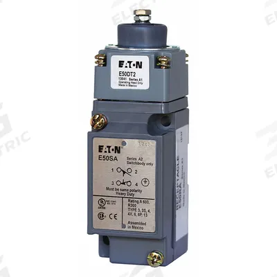 EATON Plunger Limit Switch: Plunger Actuator, Momentary/Momentary, Metallic - Side-Mount Plunger Limit Switches