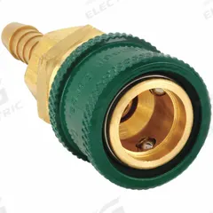 HANSEN Quick Coupler Body: Hose Barb, 1/4" (MPN GR606). Key specifications — attr1249942: GR606; attr1249951: Male; attr1249952: 1/4 in; attr1249954: Hose Barb; attr1249956: Sleeve; attr1249944: HANSEN; attr1249945: Green.