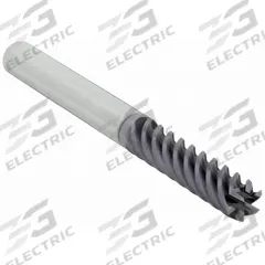 WIDIA HANITA Square End Mill: Carbide, TiAlN Coated, 6 Flute, 3/8" Mill Dia, 1-1/8" LOC, 3" OAL (MPN TR4S1710004)