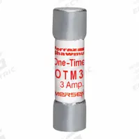 MERSEN Fuse: OTM Series, Midget, Fast-Acting, 3 A, 250 V AC, 13/32 in x 1 1/2 in, Non-Indicating (MPN OTM3). Key specifications — attr1287209: OTM; attr211192: MERSEN.