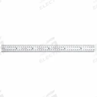STARRETT Steel Rule, Flexible: C331-150, 5 3/4 in / 150 mm, 0.02 in Thick, 0.5 mm/1/64 in, Chrome. Key specifications — attr939978: 1/64 in; attr934745: STARRETT; attr944509: Chrome; attr939993: Fractional; attr986193: Etched.