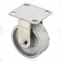 APPROVED VENDOR Plate Caster: Rigid, No Brake, Iron, 5 in Wheel Dia, 2 in Wheel Wd, Slot, Rectangle (MPN P21R-D050R-14). Key specifications — Wheel Bearing Type: Roller; Wheel/Tread Color: Black; Brand: APPROVED VENDOR; Caster Type: Rigid.
