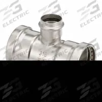 VIEGA PROPRESS Crimp Tee Fitting: 3 in CTS x 3 in CTS x 1 1/2 in CTS Size, Rubber (MPN 80781). Key specifications — Brand: VIEGA PROPRESS.