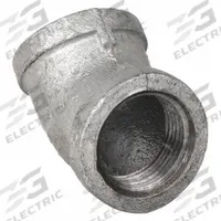 APPROVED VENDOR Metal Pipe Elbow: 45° Elbow, 1/2 in x 1/2 in, Malleable Iron (MPN 5P833)