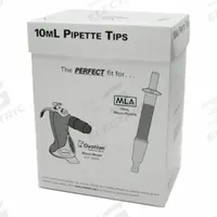 CELLTREAT Pipette Tip: Non-Sterile, 10 mL Capacity, Bulk Bag, No Filter, 7/8 in Overall Dia, 35 (MPN 9050). Key specifications — Brand: CELLTREAT; Color: Clear; Disposability: Single-Use; Material: Polypropylene; Sterility: Non-Sterile; For Pipette Type: MLA Pipettor; Includes Filter: No Filter; Configuration: Bulk Bag.