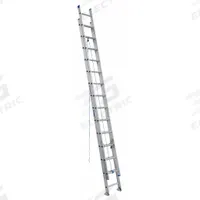 WERNER Extension Ladder: 28 ft Ladder Size, Aluminum, 250 lb Load Capacity, 51 lb Wt, 2 Sections (MPN D1328-2). Key specifications — Color: Silver; Brand: WERNER; Included Features: Mar-Resistant End Caps; Removable Fly: Removable.