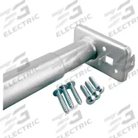 Closet Pole: 1 1/4 in Rod Dia, 72 in Max Rod Lg, Zinc, Gray (MPN PB0022-48/72). Key specifications — Color: Gray; Brand: JOHN STERLING; Material: Zinc.
