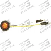 GROTE MicroNova DOT Clearance Marker Light: Clearance Light, LED, Round, Surface Mount, Amber (MPN 49263). Key specifications — Lens Color: Amber; Brand: GROTE; Electrical Connection: Male Bullet Connector; Lighting Technology: LED; Mount Type: Grommet; SAE Lens Code: PC.