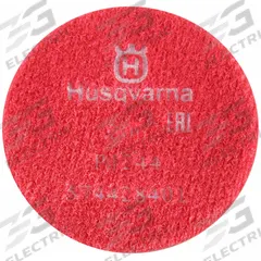 HUSQVARNA Polishing Pad: 200 Grit, Red, 6 Segments, Concrete, PG 540/PG 680 RC, Clockwise, Round (MPN P 1244). Key specifications — attr81237: Red; attr81244: Resin; attr122184: Polishing Pads; attr122180: Medium Concrete; attr81239: PG 540; attr81227: HUSQVARNA.