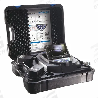 WOHLER Pipe Inspection System: VIS 350, 100 ft Lg., 8 in Max. Pipe Dia. - Wohler Pipe Inspection Camera Reels