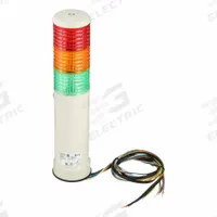 SCHNEIDER Tower Light Assembly: 3 Tier, Green/Orange/Red, No Sounder Tier, 312 mm Overall Ht, Steady (MPN XVC6M3K). Key specifications — Manufacturer Part Number: XVC6M3K; Brand: SCHNEIDER; Operating Voltage: 100 to 240V; Light Tier Color: Orange.