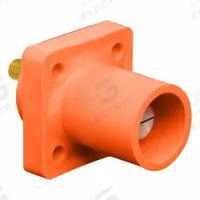 Single Pole Receptacle: Orange, Straight Taper Nose Mating, Threaded Stud Termination, 400 A (MPN 16R23-UO). Key specifications — Series: 16; Receptacle Gender: Male; Brand: LEVITON.