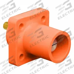 Single Pole Receptacle: Orange, Straight Taper Nose Mating, Threaded Stud Termination, 400 A (MPN 16R23-UO). Key specifications — Series: 16; Receptacle Gender: Male; Brand: LEVITON.
