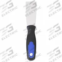 WESTWARD Scraper: Bld. Mat. Carbon Steel, Hdl. Mat. Polypropylene/TPR, Stiff, Tapered Bld. Shape (MPN 13A678). Key specifications — attr1004902: WESTWARD; attr1012057: Half; attr1014703: Rubberized; attr1017570: Standard End; attr1029655: Straight; attr1034073: Straight.
