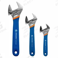 JONARD TOOLS Adjustable Wrench Set: Alloy Steel, Chrome, 1 1/8 in_15/16 in_1 5/16 in Jaw Capacity (MPN AW-6810). Key specifications — attr309359: Chrome; attr309363: 6 in to 10 in; attr324924: JONARD TOOLS; attr309358: Alloy Steel.