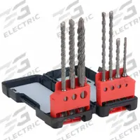 BOSCH Rotary Hammer Drill Set: 1/2 in_1/4 in_3/8 in_3/16 in_5/16 in Drill Bit Size, 6 in Overall Lg (MPN HCK001). Key specifications — attr277146: BOSCH.