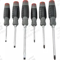 PROTO Screwdriver Sets: 1-10 Pieces, 6 Pieces, Cabinet/Keystone/Phillips Tip, 16 3/4 in Overall Lg (MPN J1206SCPF). Key specifications — attr1205274: PROTO; attr1205269: 3/16 in.
