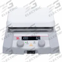 OHAUS Hot Plate Stirrer: US Std Plug Type, 1 Positions, 7 in Plate Wd, 7 in Plate Lg, Rectangular (MPN e-G31HS07C). Key specifications — attr1025312: OHAUS; attr1025316: Digital; attr1025337: Hot Plate Stirrer; attr1029342: Hot Plate Stirrer; attr1029343: Yes; attr1071280: 100-120V AC; attr1433246: US Standard.