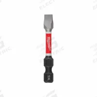 MILWAUKEE Power Bit: Power Bit, Slotted Head, Imperial, SL 1/4 Bit Industry Size, Std, Hex, 25 PK (MPN 48-32-4158). Key specifications — attr1119753: Alloy Steel; attr1119759: Standard; attr1119760: MILWAUKEE; attr1119757: Hex; attr1119750: SL 1/4.