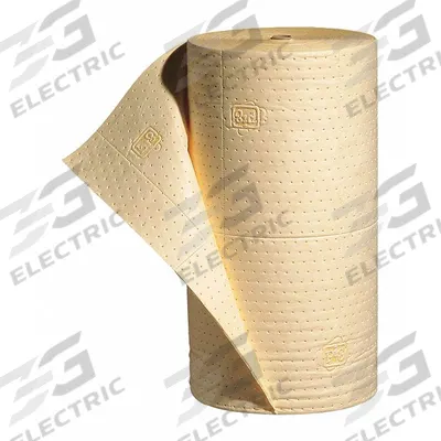 PIG Sorbent Roll: 150 ft Lg, 30 in Wd, Yellow, Polypropylene, 150 ft Roll Lg - Sorbent Rolls