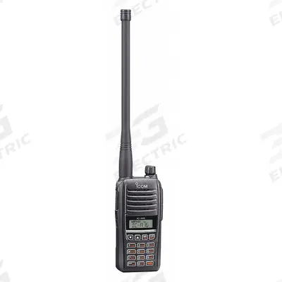 ICOM Handheld Two-Way Radio: Aviation, VHF, Analog, 6 W, 200 Channels, Alphanumeric - Handheld Aviation Radios