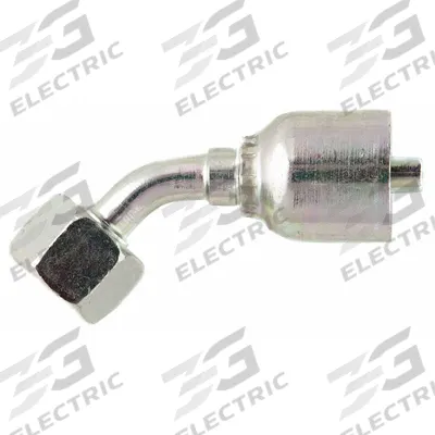PARKER Hydraulic Crimp Fitting: Steel x Steel, 45° Elbow, -10 For Hose Dash Size - Parker Crimp Hydraulic Hose Fittings with BSPP Connection