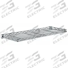 METRO Wire Cantilever Shelf: 24 in x 12 in, 1 Shelves, Split Sleeve, 150 lb Load Capacity, Dry (MPN 1224CSNC). Key specifications — NSF Approved: Yes; Recommended Environment: Dry; Material: Steel; Brand: METRO; Color: Silver; Finish: Chrome; NSF Approval: NSF Approved.