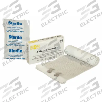 FIRST AID ONLY Stretch Gauze: 4 yd Dressing Lg, 4 in Dressing Wd, Gauze - Conforming Gauze Bandages