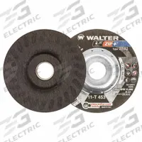 WALTER SURFACE TECHNOLOGIES Depressed Center Cut-Off Wheel: Type 27, 4 1/2" x 1/16" x 7/8", 60 Grit (MPN 11T453). Key specifications — Series: ZIP+XTRA; Brand: WALTER SURFACE TECHNOLOGIES.