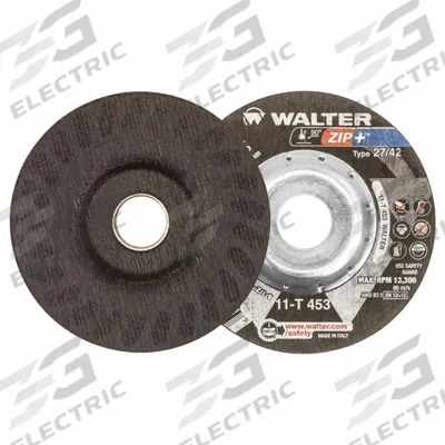 WALTER SURFACE TECHNOLOGIES Depressed Center Cut-Off Wheel: Type 27, 4 1/2" x 1/16" x 7/8" - General Purpose Cut-Off Wheels for Carbon & Stainless Steel