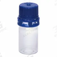 APPROVED VENDOR Vial: PETG, 5 mL, Blue, 23.5 mm Body Dia, Sterile, Colorless, Round (MPN RGC0005S). Key specifications — Neck Size: 17.50 mm; Self-Standing: Self-Standing; Closure Color: Blue; Brand: APPROVED VENDOR; Body Color: Colorless; Includes Closure: Yes; Bottom Shape: Round; Thread Location: External.