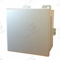 HAMMOND Electrical Enclosure: Stainless Steel, 6 in x 6 in x 4 in, NEMA 12/13/3R/4/4X, w/Panel (MPN 1414N4PHS16E). Key specifications — Brand: HAMMOND; Closure Method: Clamps; Enclosure Material: Stainless Steel; Includes Inner Panel: with Inner Panel Included.