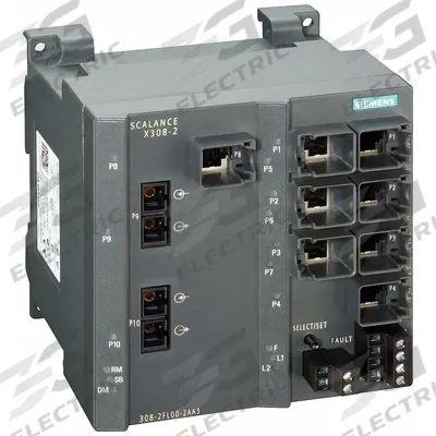 SCALANCE Switch: Managed, DIN Rail, 8 Ports, RJ45, 10/100/1000 Mbit/s - DIN Rail-Mount Ethernet Switches