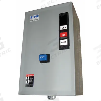 EATON Magnetic Motor Starter: Non-Reversing, 3 Poles, Electronic Protection, 25 A - Enclosed, Non-Reversing Starters with Electronic Overloads